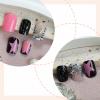 image:imageBABALAL Press On Nails Short Almond Fake Nails Pink Polka Dot amp Plaid Lace Design Glossy Kawaii Glue On Nails For Women And Girls Kids 24PcsFNG102bpstar