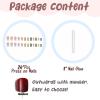image:imageBABALAL Press On Nails Short Almond Fake Nails Pink Polka Dot amp Plaid Lace Design Glossy Kawaii Glue On Nails For Women And Girls Kids 24PcsFNG104butterfly