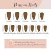 image:imageBABALAL Press On Nails Short Almond Fake Nails Pink Polka Dot amp Plaid Lace Design Glossy Kawaii Glue On Nails For Women And Girls Kids 24PcsFNG104heart