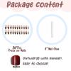 image:imageBABALAL Press On Nails Short Almond Fake Nails Pink Polka Dot amp Plaid Lace Design Glossy Kawaii Glue On Nails For Women And Girls Kids 24PcsFNG123brown