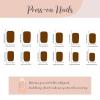image:imageBABALAL Press On Nails Short Square Fake Nails Nude with Heart amp Green Ombre Design Glossy Minimalist Glue On Nails for Women and Girls Kids 24PcsP102yellow