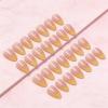 image:imageBABALAL Press On Nails Short Square Fake Nails Nude with Heart amp Green Ombre Design Glossy Minimalist Glue On Nails for Women and Girls Kids 24PcsP10402