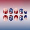 image:imageBABALAL Press On Nails Short Square Fake Nails Nude with Heart amp Green Ombre Design Glossy Minimalist Glue On Nails for Women and Girls Kids 24PcsP10505