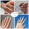 image:imageBABALAL Press On Nails Short Square Fake Nails Nude with Heart amp Green Ombre Design Glossy Minimalist Glue On Nails for Women and Girls Kids 24PcsP102purple