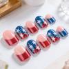 image:imageBABALAL Press On Nails Short Square Fake Nails Nude with Heart amp Green Ombre Design Glossy Minimalist Glue On Nails for Women and Girls Kids 24PcsP10505