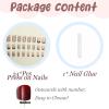 image:imageBABALAL Press On Nails Short Square Fake Nails Nude with Heart amp Green Ombre Design Glossy Minimalist Glue On Nails for Women and Girls Kids 24PcsP10502