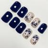 image:imageBABALAL Press On Nails Short Square Fake Nails Nude with Heart amp Green Ombre Design Glossy Minimalist Glue On Nails for Women and Girls Kids 24PcsP10404