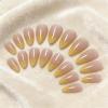 image:imageBABALAL Press On Nails Short Square Fake Nails Nude with Heart amp Green Ombre Design Glossy Minimalist Glue On Nails for Women and Girls Kids 24PcsP10402