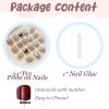 image:imageBABALAL Press On Nails Short Square Fake Nails Nude with Heart amp Green Ombre Design Glossy Minimalist Glue On Nails for Women and Girls Kids 24PcsP10506