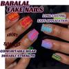 image:imageBABALAL Press On Nails Short Square Fake Nails Yellow French Tip 3D Flower amp Pearl Charm Design Glitter Bling Full Cover Glue On Nails For Women And Girls 24Pcs SummerFNr23colorful