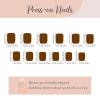 image:imageBABALAL Press On Nails Short Square Fake Nails Yellow French Tip 3D Flower amp Pearl Charm Design Glitter Bling Full Cover Glue On Nails For Women And Girls 24Pcs SummerFNr2203
