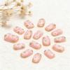 image:imageBABALAL Press On Nails Short Square Fake Nails Yellow French Tip 3D Flower amp Pearl Charm Design Glitter Bling Full Cover Glue On Nails For Women And Girls 24Pcs SummerFNr2204