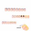 image:imageBABALAL Press On Nails Short Square Fake Nails Yellow French Tip 3D Flower amp Pearl Charm Design Glitter Bling Full Cover Glue On Nails For Women And Girls 24Pcs SummerFNr16zebra