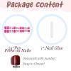 image:imageBABALAL Press on Nails Short Square Fake Nails Pearl White Chrome with Polka Dot Design 3D Cherry Acrylic Cute Glossy Shimmer Finish Full Cover Glue On Nails For Women And Girls 24PcsCND108