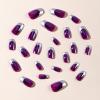 image:imageBABALAL Press on Nails Short Square Fake Nails Pearl White Chrome with Polka Dot Design 3D Cherry Acrylic Cute Glossy Shimmer Finish Full Cover Glue On Nails For Women And Girls 24PcsCND105