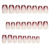 image:imageBABALAL Press on Nails Short Square Fake Nails Pearl White Chrome with Polka Dot Design 3D Cherry Acrylic Cute Glossy Shimmer Finish Full Cover Glue On Nails For Women And Girls 24PcsCND10201
