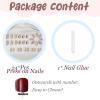image:imageBABALAL Press on Nails Short Square Fake Nails Pearl White Chrome with Polka Dot Design 3D Cherry Acrylic Cute Glossy Shimmer Finish Full Cover Glue On Nails For Women And Girls 24PcsCND10101