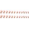 image:imageBABALAL Press on Nails Short Square Fake Nails Pearl White Chrome with Polka Dot Design 3D Cherry Acrylic Cute Glossy Shimmer Finish Full Cover Glue On Nails For Women And Girls 24PcsCND102
