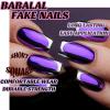 image:imageBABALAL Press on Nails Short Square Fake Nails Pearl White Chrome with Polka Dot Design 3D Cherry Acrylic Cute Glossy Shimmer Finish Full Cover Glue On Nails For Women And Girls 24PcsCND105