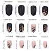 image:imageBABALAL Press on Nails Short Square Fake Nails Pearl White Chrome with Polka Dot Design 3D Cherry Acrylic Cute Glossy Shimmer Finish Full Cover Glue On Nails For Women And Girls 24PcsCND10104