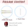 image:imageBABALAL Press on Nails Short Square Fake Nails Pearl White Chrome with Polka Dot Design 3D Cherry Acrylic Cute Glossy Shimmer Finish Full Cover Glue On Nails For Women And Girls 24PcsCND10501