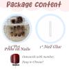image:imageBABALAL Press on Nails Short Square Fake Nails Pearl White Chrome with Polka Dot Design 3D Cherry Acrylic Cute Glossy Shimmer Finish Full Cover Glue On Nails For Women And Girls 24PcsCND112