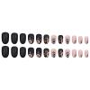 image:imageBABALAL Press on Nails Short Square Fake Nails Pearl White Chrome with Polka Dot Design 3D Cherry Acrylic Cute Glossy Shimmer Finish Full Cover Glue On Nails For Women And Girls 24PcsCND10104