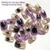 image:imageBABALAL Press on Nails Short Square Fake Nails Purple White Cat Eye Design Black Cat Anime Kawaii Design Glossy Full Cover Glue on Nails for Women Girls Kids 30Pcs Reusable
