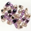 image:imageBABALAL Press on Nails Short Square Fake Nails Purple White Cat Eye Design Black Cat Anime Kawaii Design Glossy Full Cover Glue on Nails for Women Girls Kids 30Pcs Reusable