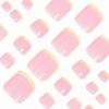 image:imageBABALAL Toe Press On Nails Short Square Blue Butterfly with Rhinestone amp Flower Accents Glossy Summer Pedicure Fake Nails for Women and Girls 24PcsJZJA012a