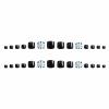 image:imageBABALAL Toe Press On Nails Short Square Blue Butterfly with Rhinestone amp Flower Accents Glossy Summer Pedicure Fake Nails for Women and Girls 24PcsJZJA012h