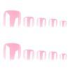 image:imageBABALAL Toe Press On Nails Short Square Blue Butterfly with Rhinestone amp Flower Accents Glossy Summer Pedicure Fake Nails for Women and Girls 24PcsJZJA011c