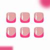 image:imageBABALAL Toe Press On Nails Short Square Blue Butterfly with Rhinestone amp Flower Accents Glossy Summer Pedicure Fake Nails for Women and Girls 24PcsSolid