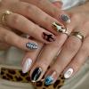 image:imageBABALAL Press on Nails Short Square Fake Nails Pearl White Chrome with Polka Dot Design 3D Cherry Acrylic Cute Glossy Shimmer Finish Full Cover Glue On Nails For Women And Girls 24PcsCND116