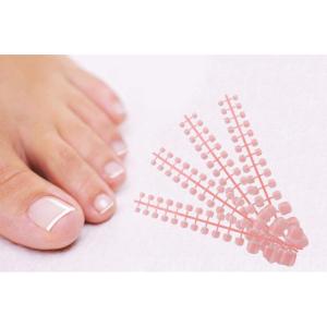 image:imageBABALAL 48Pcs Hand amp Toe Press On Nails Set Medium Almond Black French Tip Polka Dot Design Fake Nails Short Square False Toenails Reusable Glossy Kit for Women and GirlsSolid