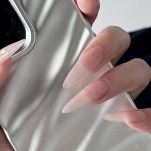 image:imageBABALAL Press On Nails Long Stiletto Fake Nails Black Glossy with 3D Rhinestone Crystal Design Gothic Punk Glue On Nails for Women and Girls 24PcsNq205pink