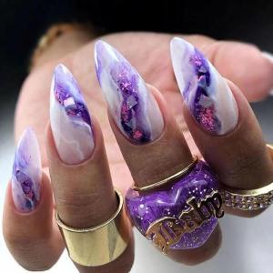 image:imageBABALAL Press On Nails Medium Almond Fake Nails Black Lace Bow with Pearl Charm Glossy Gothic Bridal Y2k Glue On Nails for Women and Girls 24Pcs ReusableBNE201