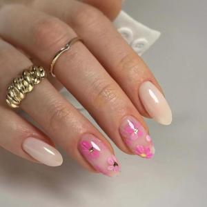 image:imageBABALAL Press On Nails Medium Almond Fake Nails Black Lace Bow with Pearl Charm Glossy Gothic Bridal Y2k Glue On Nails for Women and Girls 24Pcs ReusableBNE211