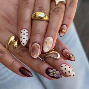image:imageBABALAL Press On Nails Medium Almond Fake Nails Pink amp Sliver Chrome3D Bow Pearl with Cat Eye Finish Luxury Bling Acrylic Glue On Nails for Women and Girls 24Pcs ReusableFNf40305