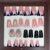 image:imageBABALAL Duck Press On Nails Purple French Tip Fake Nails With Butterfly amp Cross Charm Lavender Bling Goth Glue On Duckbill Nails For Women And Girls 24PcsDU005bp
