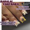 image:imageBABALAL Press On Nails Short Square Fake Nails Blue French Tip with Butterfly amp 3D Flower Glossy Tropical Summer Glue On Nails for Women and Girls 24PcsFNr16zebra