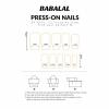 image:imageBABALAL Press On Nails Short Square Fake Nails Blue French Tip with Butterfly amp 3D Flower Glossy Tropical Summer Glue On Nails for Women and Girls 24PcsFNr21star
