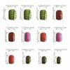 image:imageBABALAL Press On Nails Short Square Fake Nails Blue French Tip with Butterfly amp 3D Flower Glossy Tropical Summer Glue On Nails for Women and Girls 24PcsFNr23colorful