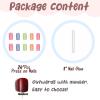 image:imageBABALAL Press On Nails Short Square Fake Nails Blue French Tip with Butterfly amp 3D Flower Glossy Tropical Summer Glue On Nails for Women and Girls 24PcsFNr22rainbow