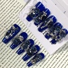 image:imageBABALAL Extra Long Stiletto Press On Nails 10Pcs Custom Fake Nails Pink Green Cat Eye with Rhinestone amp 3D Heart Charm Glossy Luxury Glam Glue On Nails for Women and Girls MBNCU108