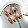 image:imageBABALAL Extra Long Stiletto Press On Nails 10Pcs Custom Fake Nails Pink Green Cat Eye with Rhinestone amp 3D Heart Charm Glossy Luxury Glam Glue On Nails for Women and Girls MBNCU111