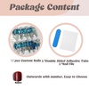 image:imageBABALAL Extra Long Stiletto Press On Nails 10Pcs Custom Fake Nails Pink Green Cat Eye with Rhinestone amp 3D Heart Charm Glossy Luxury Glam Glue On Nails for Women and Girls MBNCU106