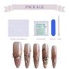 image:imageBABALAL Extra Long Stiletto Press On Nails 10Pcs Custom Fake Nails Pink Green Cat Eye with Rhinestone amp 3D Heart Charm Glossy Luxury Glam Glue On Nails for Women and Girls MBNCU105