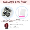 image:imageBABALAL Extra Long Stiletto Press On Nails 10Pcs Custom Fake Nails Pink Green Cat Eye with Rhinestone amp 3D Heart Charm Glossy Luxury Glam Glue On Nails for Women and Girls MBNCU102s