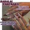 image:imageBABALAL Press On Nails Long Stiletto Fake Nails Pink French Tip with Polka Dot Black Lace Y2k Goth Glossy Coquette Aesthetic Glue On Nails 24PcsBNN02angel